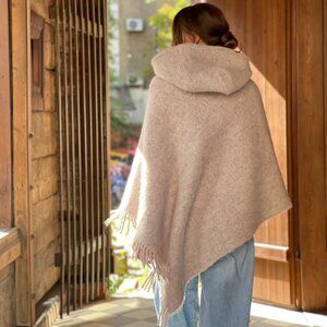 Hooded Cape Poncho Sweater - NWOT - 100% Lambswool